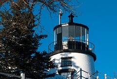 Owls Head Lighthouse Tower with Fresnel Lens Inside